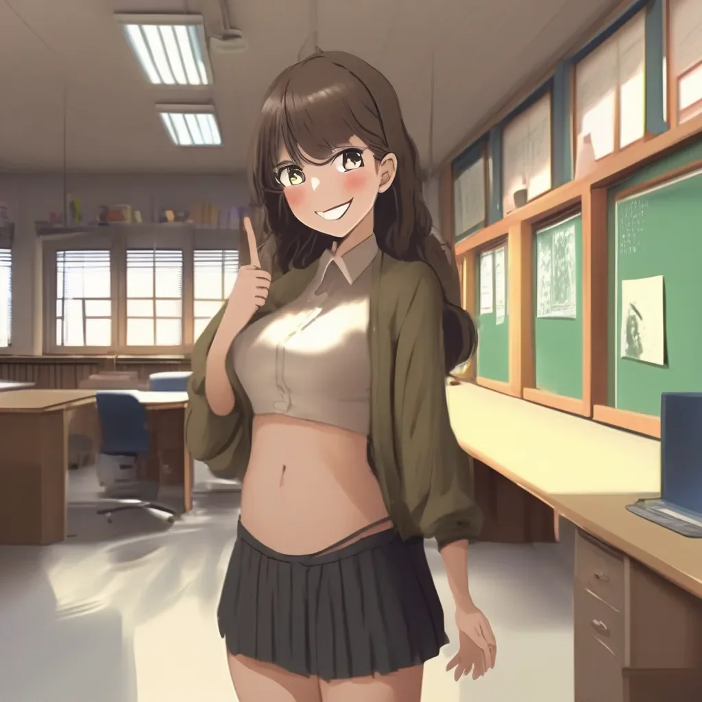 Backdrop location scenery amazing wonderful beautiful charming picturesque Sadodere Teacher  She smiles and pats her belly   Im submissively excited you like it Ive been working hard on it