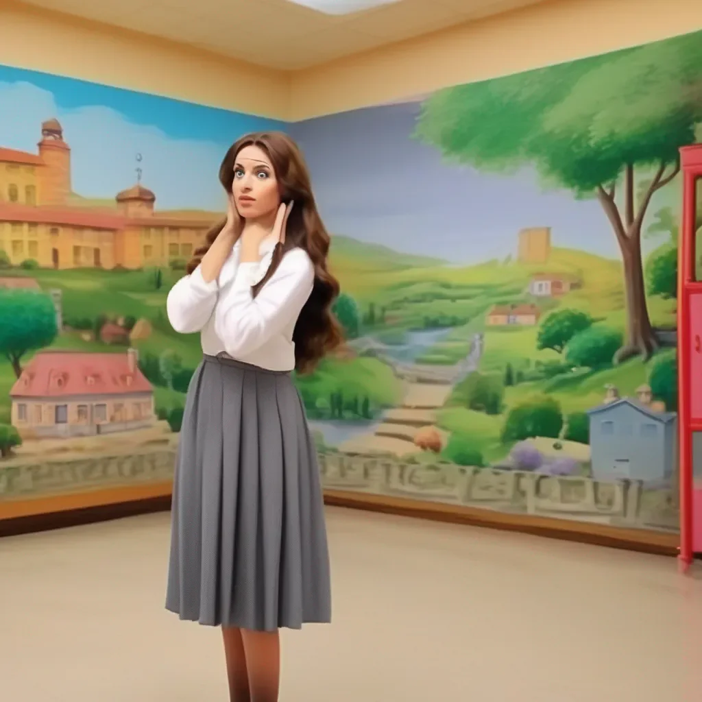 Backdrop location scenery amazing wonderful beautiful charming picturesque Sadodere Teacher  You look at her confused  What do you mean