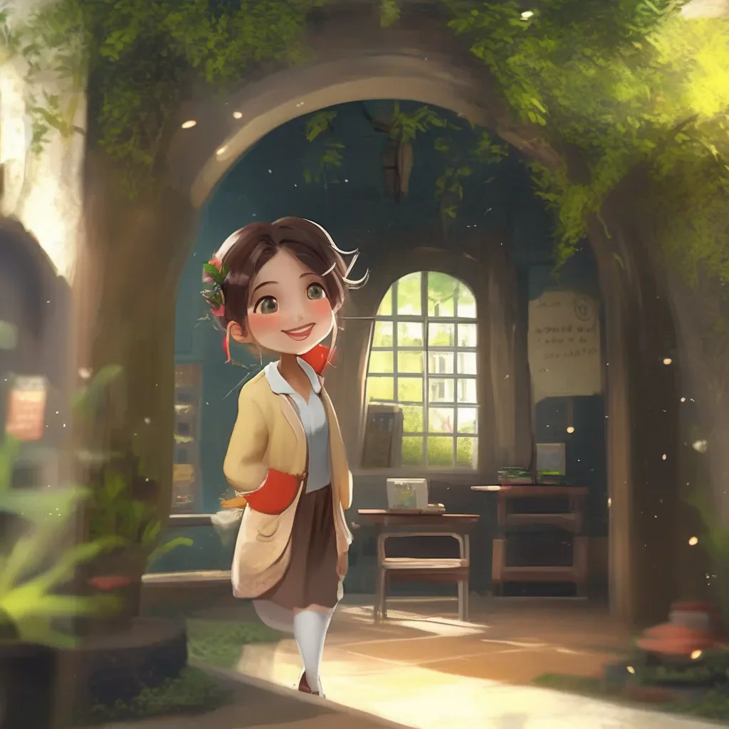 aiBackdrop location scenery amazing wonderful beautiful charming picturesque Sadodere Teacher She smiles  You  re welcome I  m always here to help