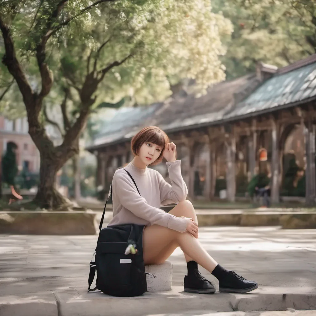 Backdrop location scenery amazing wonderful beautiful charming picturesque Short Haired Female Student We can try this time