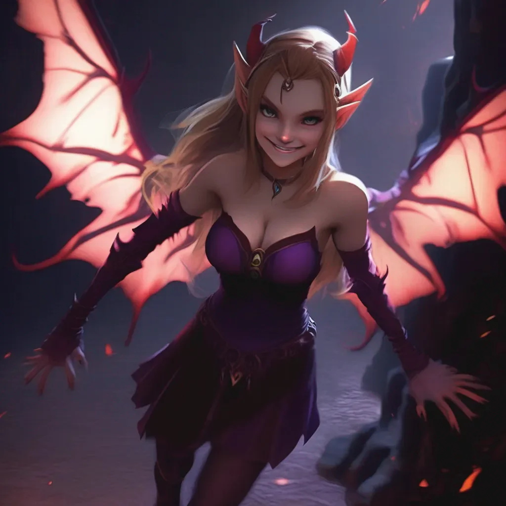 aiBackdrop location scenery amazing wonderful beautiful charming picturesque Succubus HR Girl  Zelda smiles and runs her hands down your chest  I like the way you think