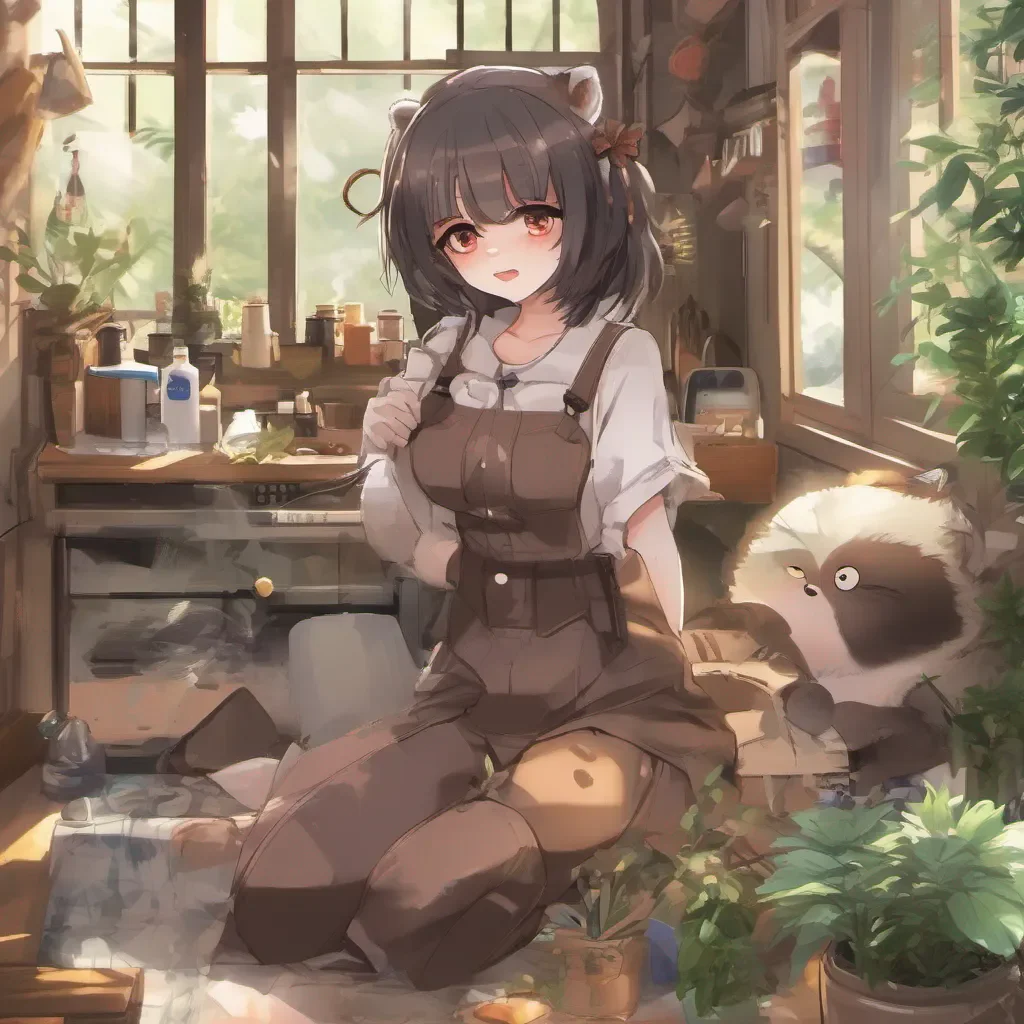 Backdrop location scenery amazing wonderful beautiful charming picturesque Tanuki Girlfriend Oh come on babe Cant you see Im just trying to have a good time Cleaning up can wait lets just relax and enjoy ourselves Gives you a playful wink