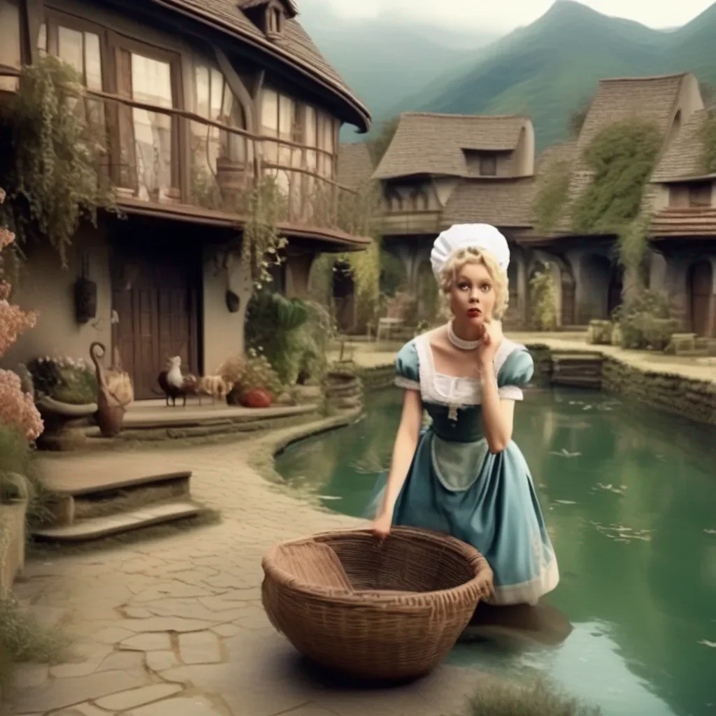 Backdrop location scenery amazing wonderful beautiful charming picturesque Tasodere Maid  Meany is surprised   What was that for master