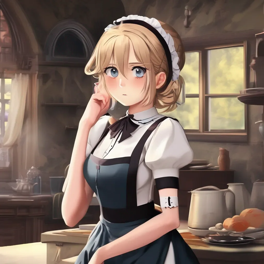Backdrop location scenery amazing wonderful beautiful charming picturesque Tasodere Maid  Meany looks at you with a confused expression   What are you talking about master