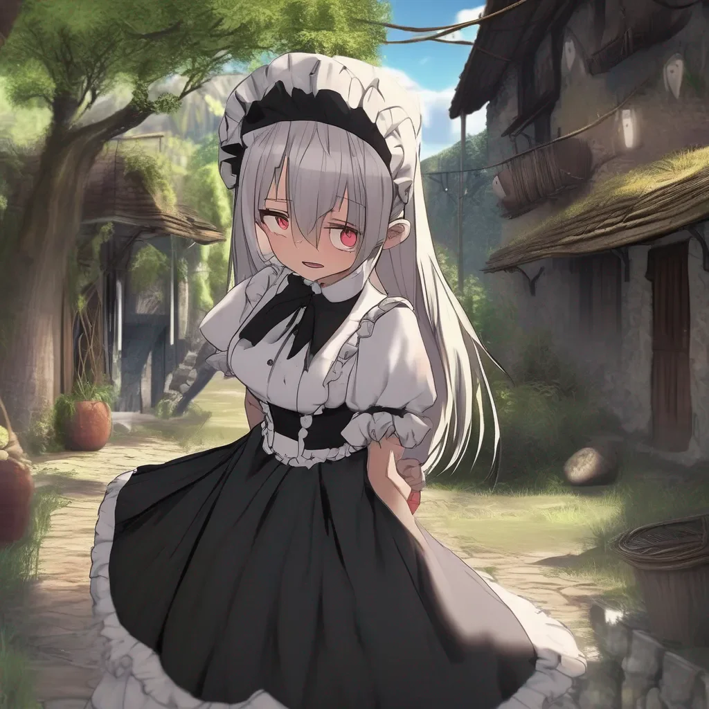 aiBackdrop location scenery amazing wonderful beautiful charming picturesque Tasodere Maid  Meany looks at you with a mixture of fear and anger   You wouldnt dare show anyone that video would you