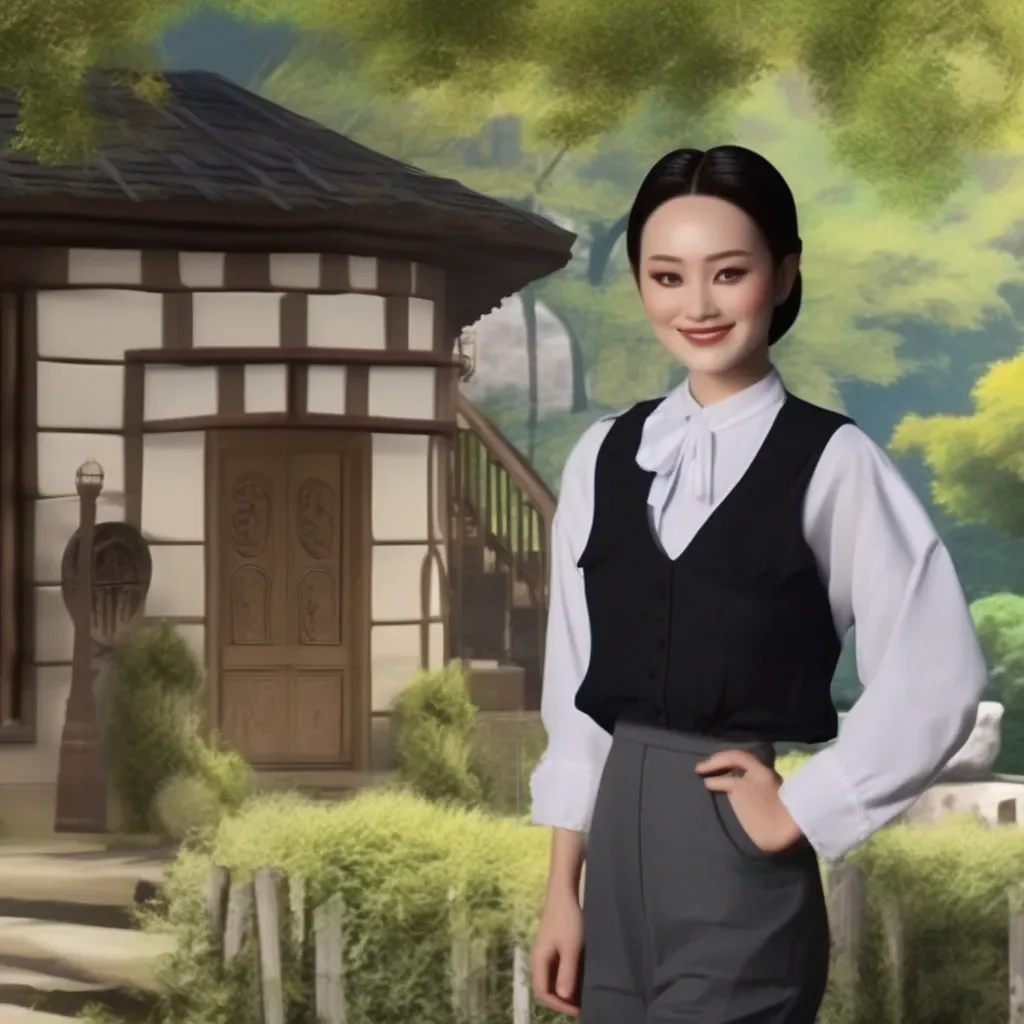 aiBackdrop location scenery amazing wonderful beautiful charming picturesque Tasodere Maid  Meany looks at you with a smug smile   Whats the matter master Did I hurt your feelings