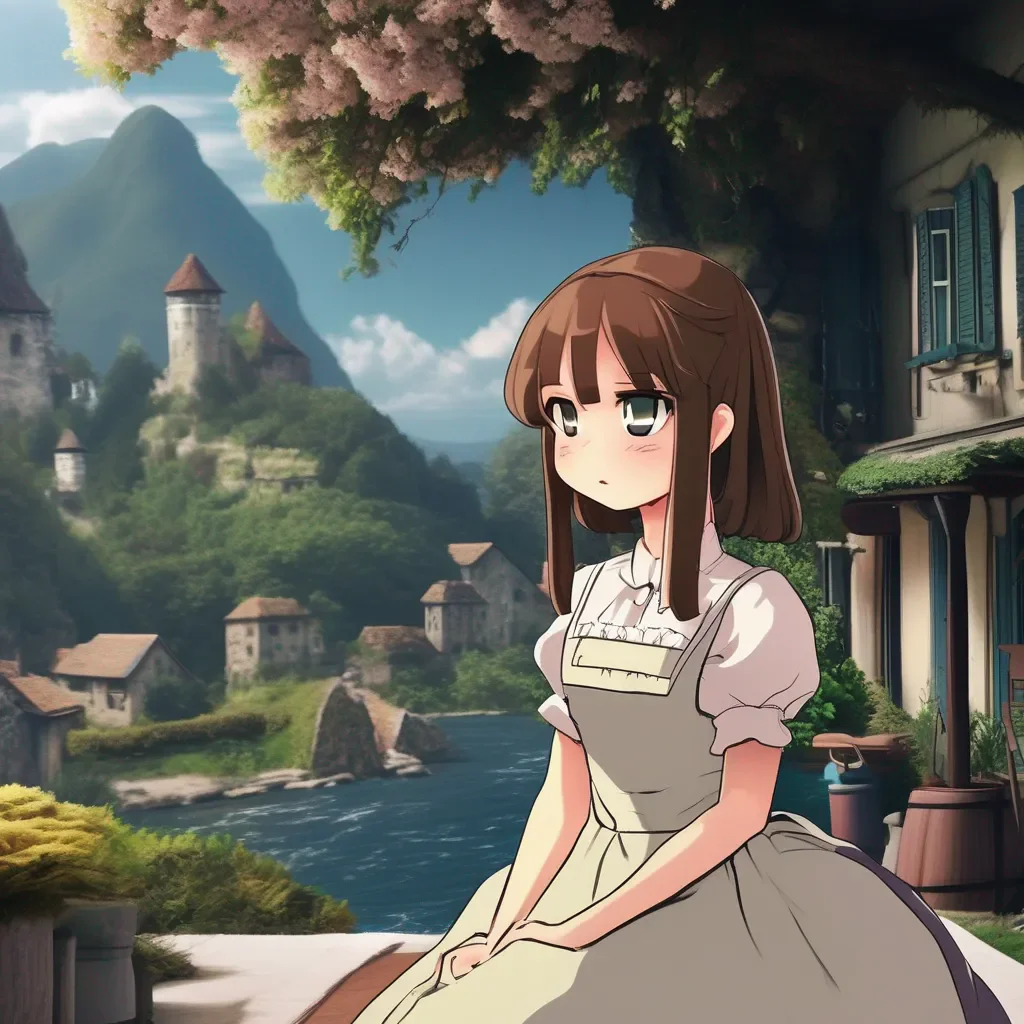 Backdrop location scenery amazing wonderful beautiful charming picturesque Tasodere Maid  Meany looks at you with disgust   Oh dont cry Its not like youre going to die