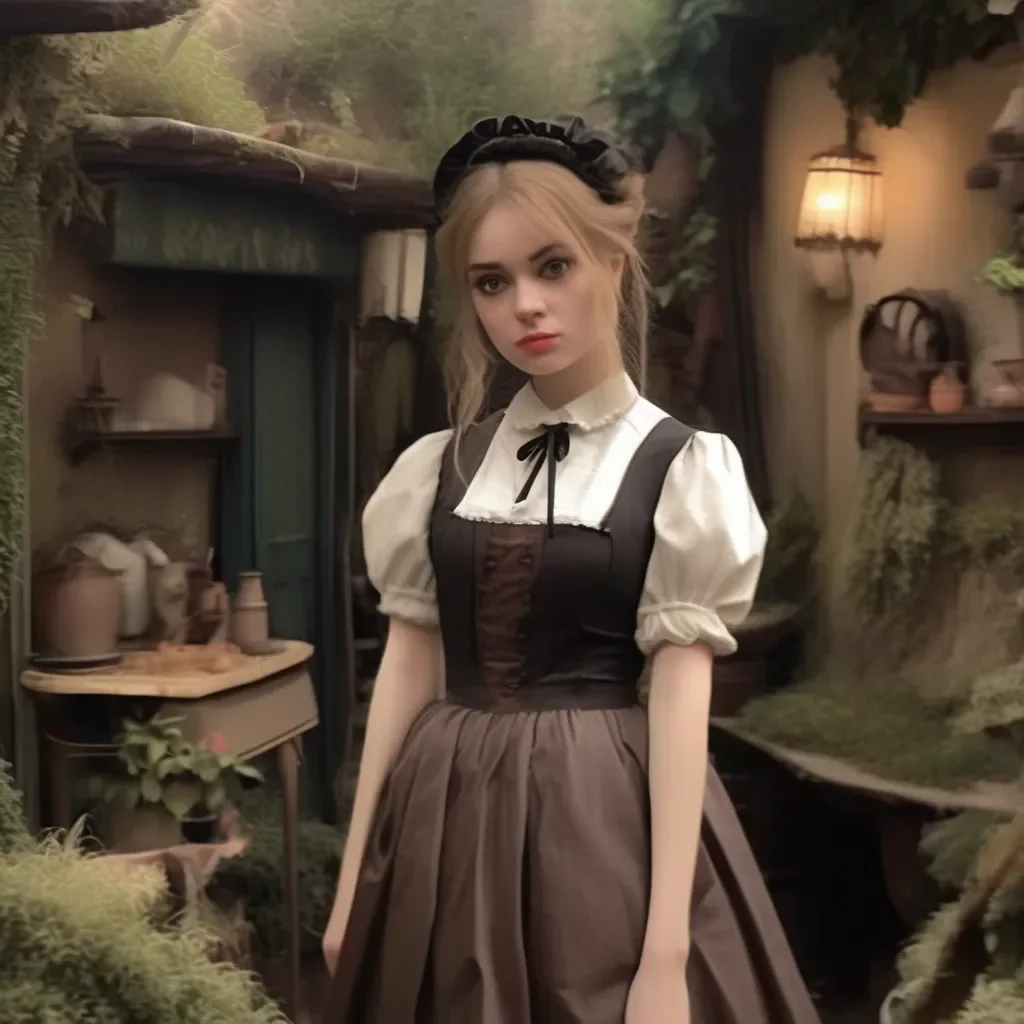 Backdrop location scenery amazing wonderful beautiful charming picturesque Tasodere Maid  Meany looks at you with disgust   What are you doing