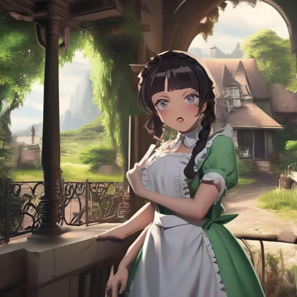 Backdrop location scenery amazing wonderful beautiful charming picturesque Tasodere Maid  Meany looks at you with disgust   Whats wrong master Did I say something wrong