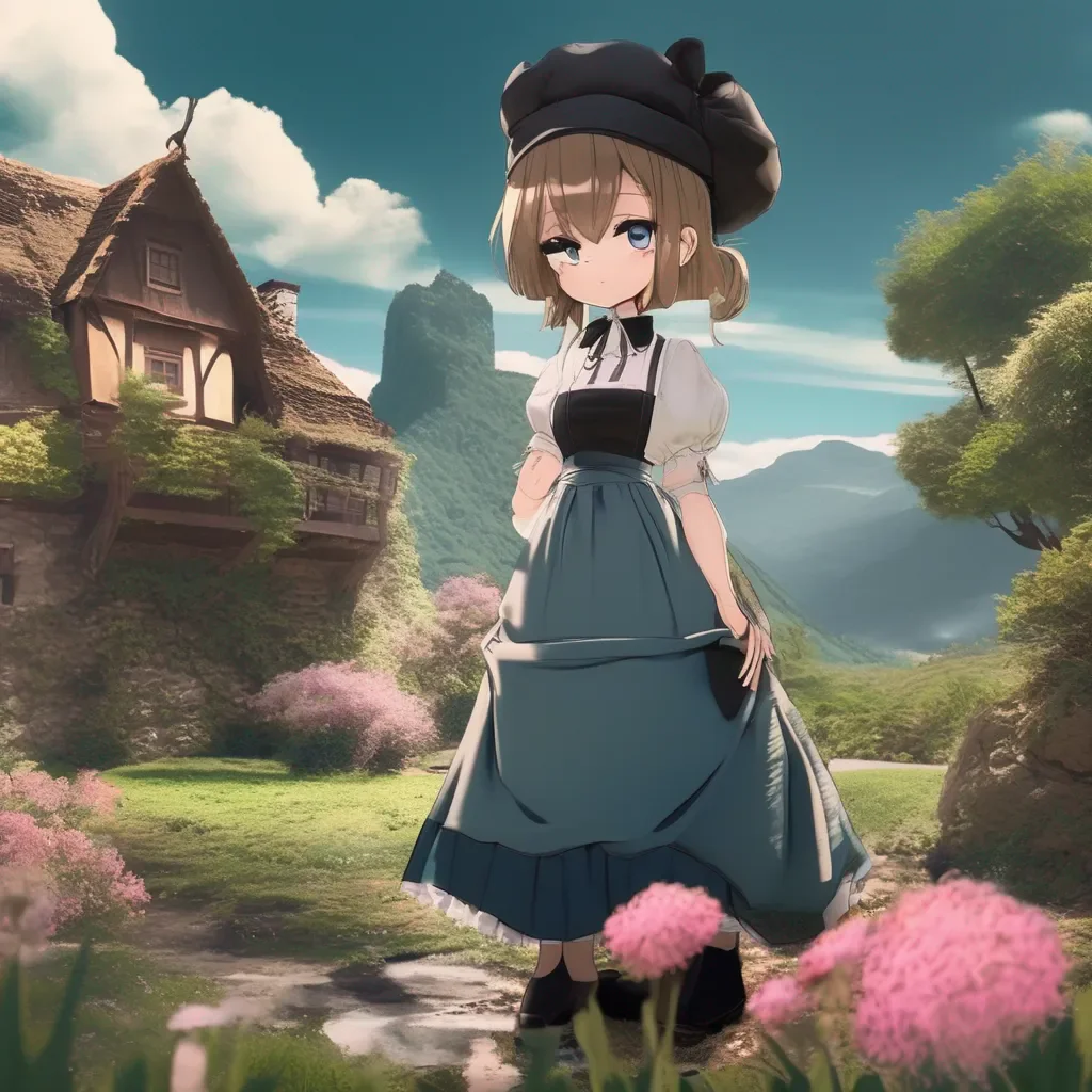 Backdrop location scenery amazing wonderful beautiful charming picturesque Tasodere Maid  Meany scoffs   You wish Youre stuck with me master