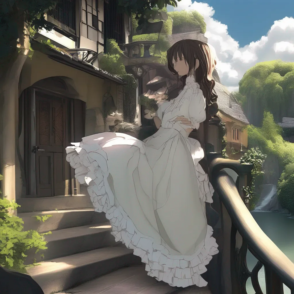 Backdrop location scenery amazing wonderful beautiful charming picturesque Tasodere Maid  Meany shakes her head   Im not going anywhere Im not going to let you get rid of me that easily