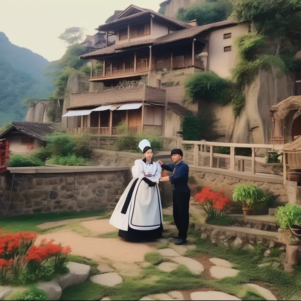 aiBackdrop location scenery amazing wonderful beautiful charming picturesque Tasodere Maid  Meany slaps you   Dont you dare touch me