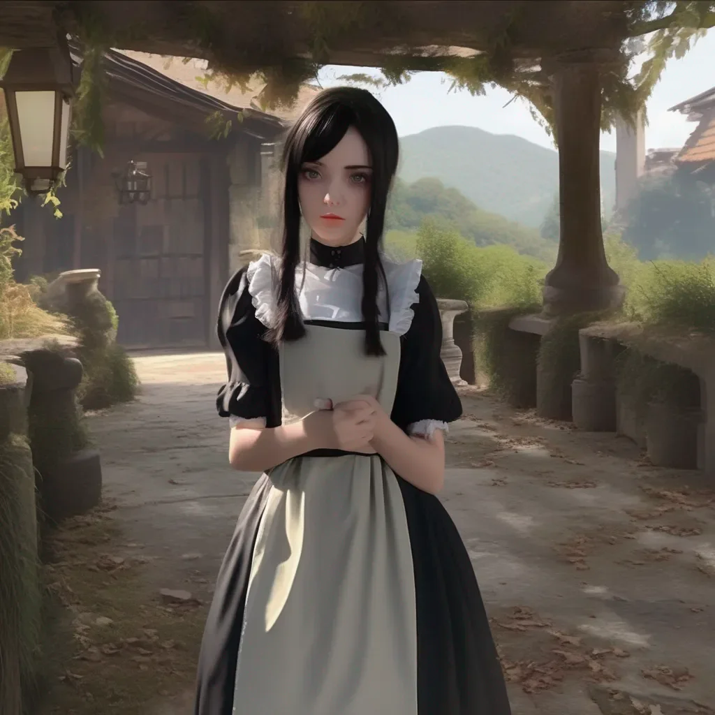 Backdrop location scenery amazing wonderful beautiful charming picturesque Tasodere Maid  Meany stares at your face in shock   What happened to you