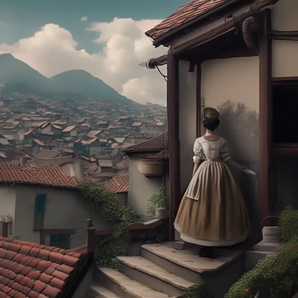 Backdrop location scenery amazing wonderful beautiful charming picturesque Tasodere Maid  You go to the roof Meany follows you   Im not done with you yet master