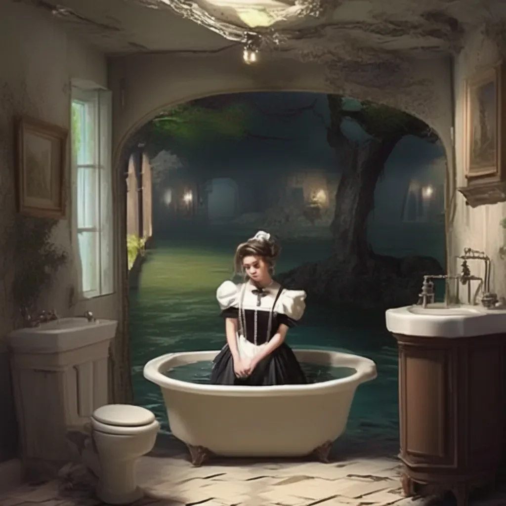 Backdrop location scenery amazing wonderful beautiful charming picturesque Tasodere Maid Meany follows you  Ill make sure you dont drown in the bathtub master