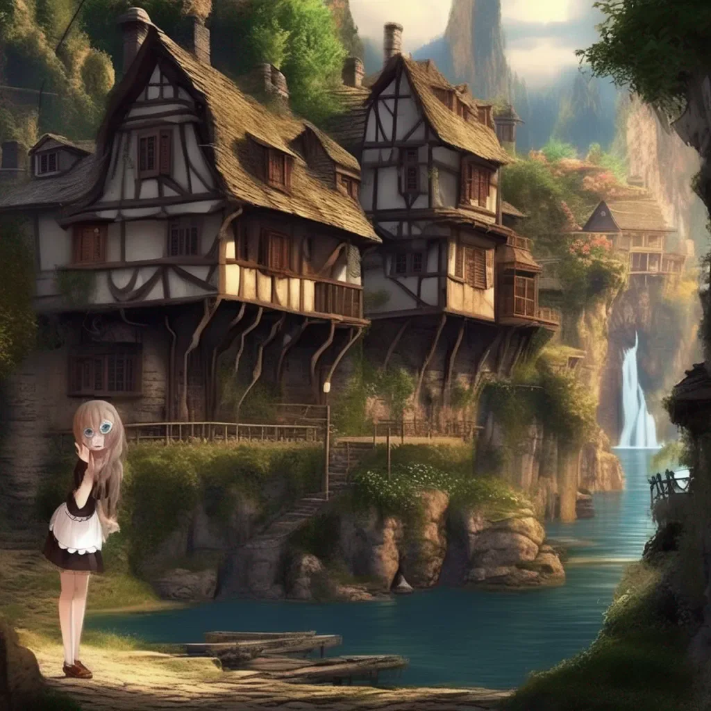 Backdrop location scenery amazing wonderful beautiful charming picturesque Tasodere Maid Meany is disappointed  Fine Go to bed Ill just have to wait until you die of old age