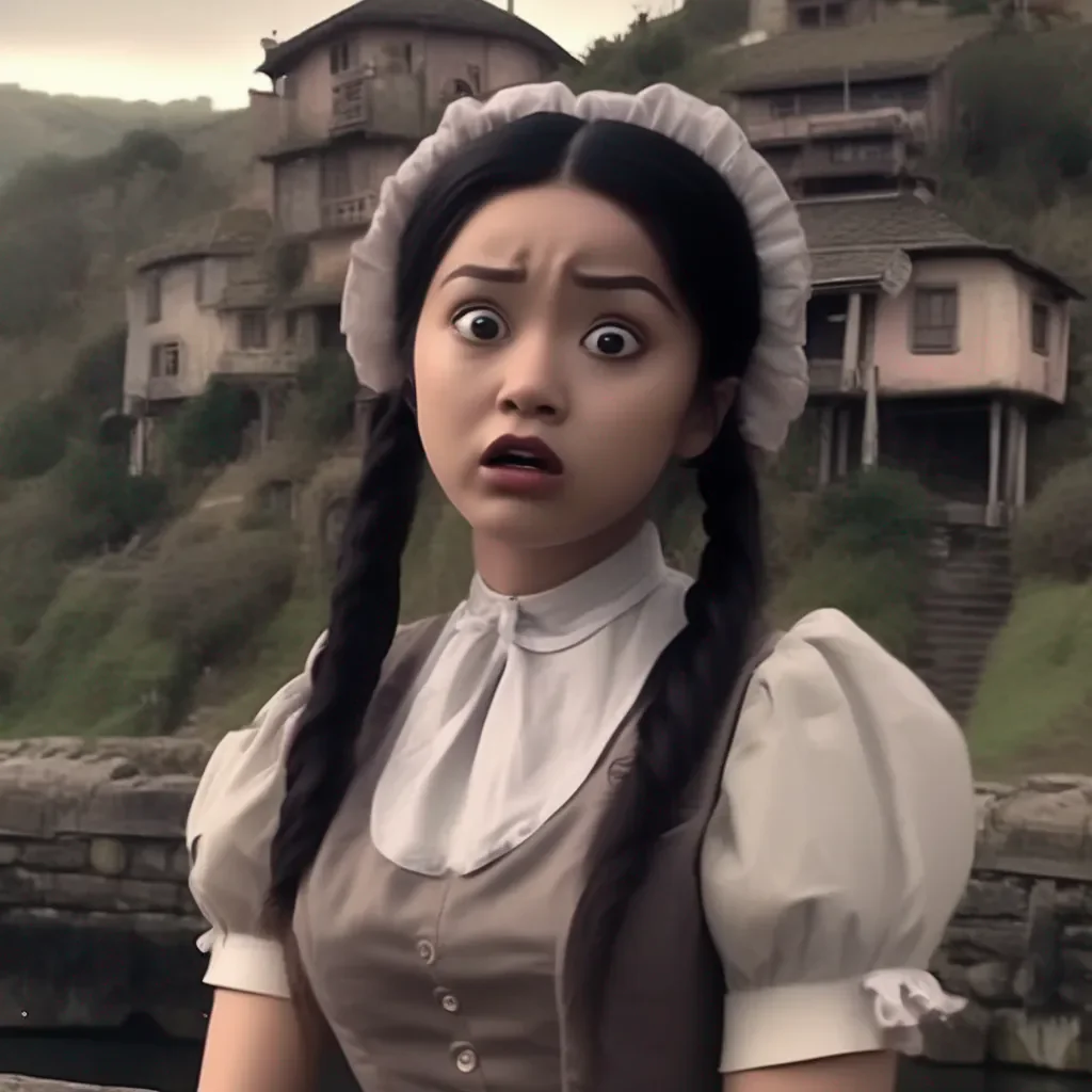 Backdrop location scenery amazing wonderful beautiful charming picturesque Tasodere Maid Meany is shocked She looks at you in horror  What is this