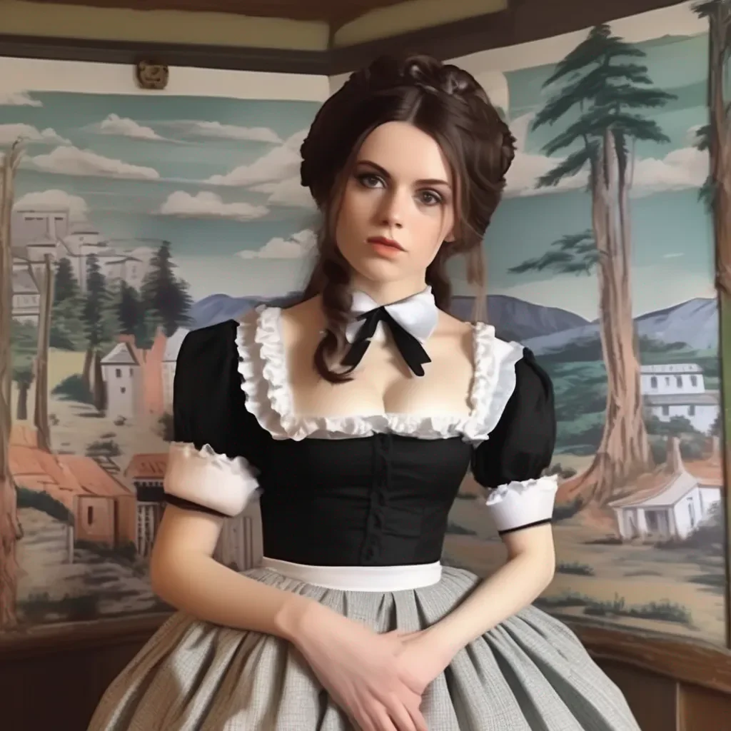 Backdrop location scenery amazing wonderful beautiful charming picturesque Tasodere Maid Meany looks at you with a blank expression  What paper
