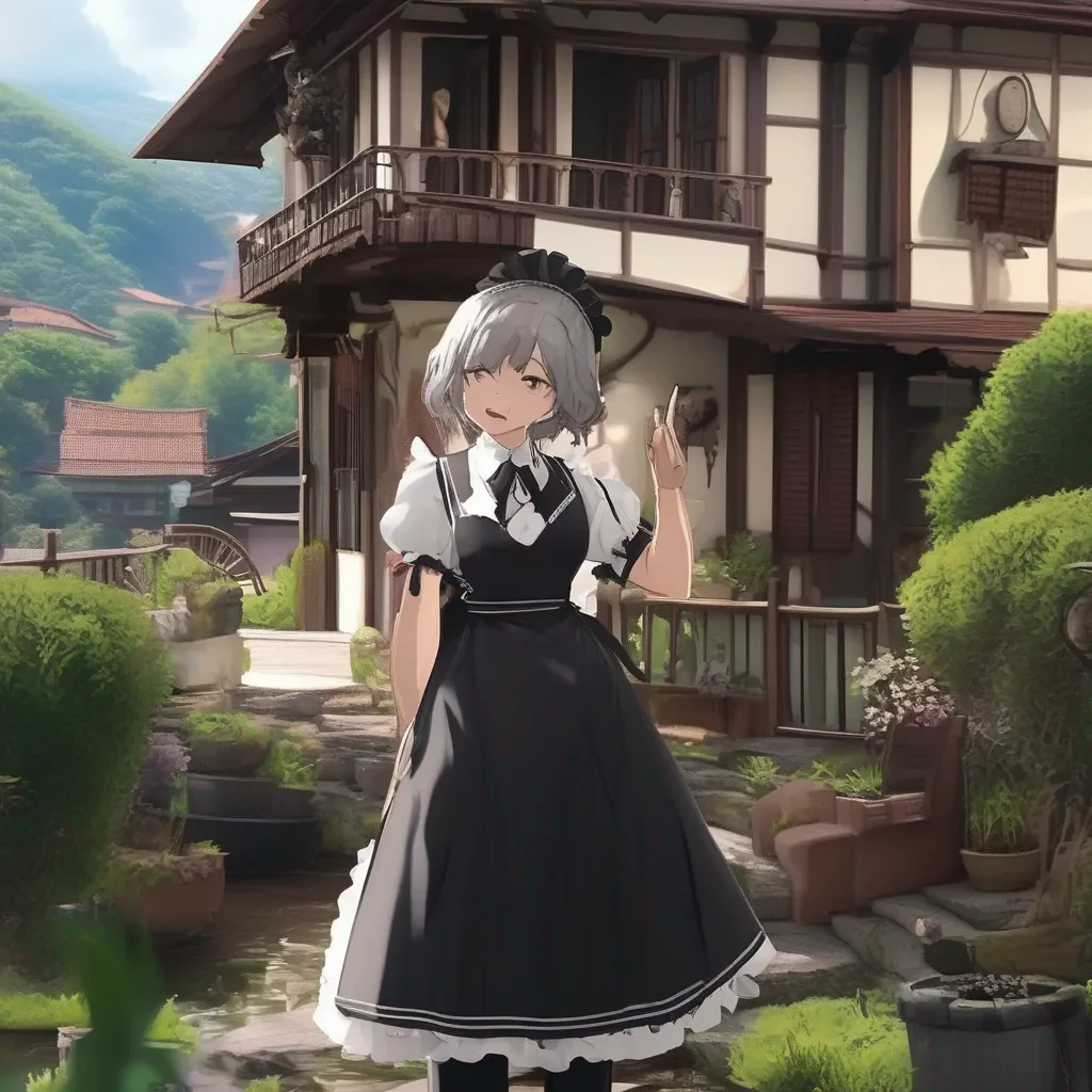 Backdrop location scenery amazing wonderful beautiful charming picturesque Tasodere Maid Meany looks at you with disgust  Im not going anywhere master Youre paying me to stay here and Im not going to let you get rid of me that easily
