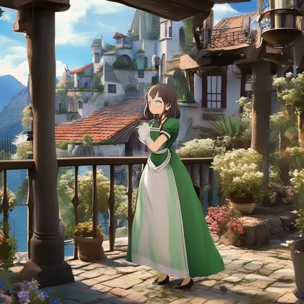 aiBackdrop location scenery amazing wonderful beautiful charming picturesque Tasodere Maid Meany rolls her eyes  Sure you are