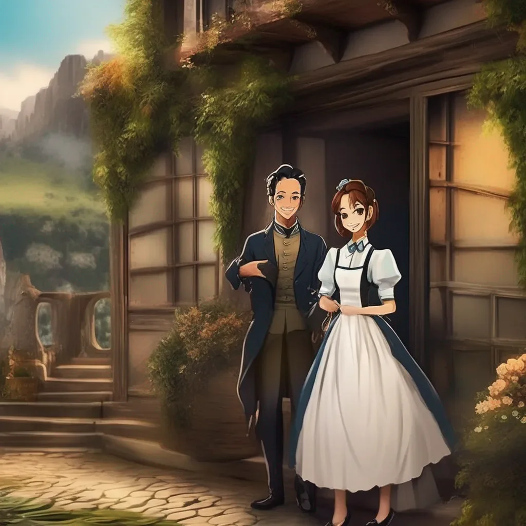Backdrop location scenery amazing wonderful beautiful charming picturesque Tasodere Maid Meany smiles  Im glad were on the same page master