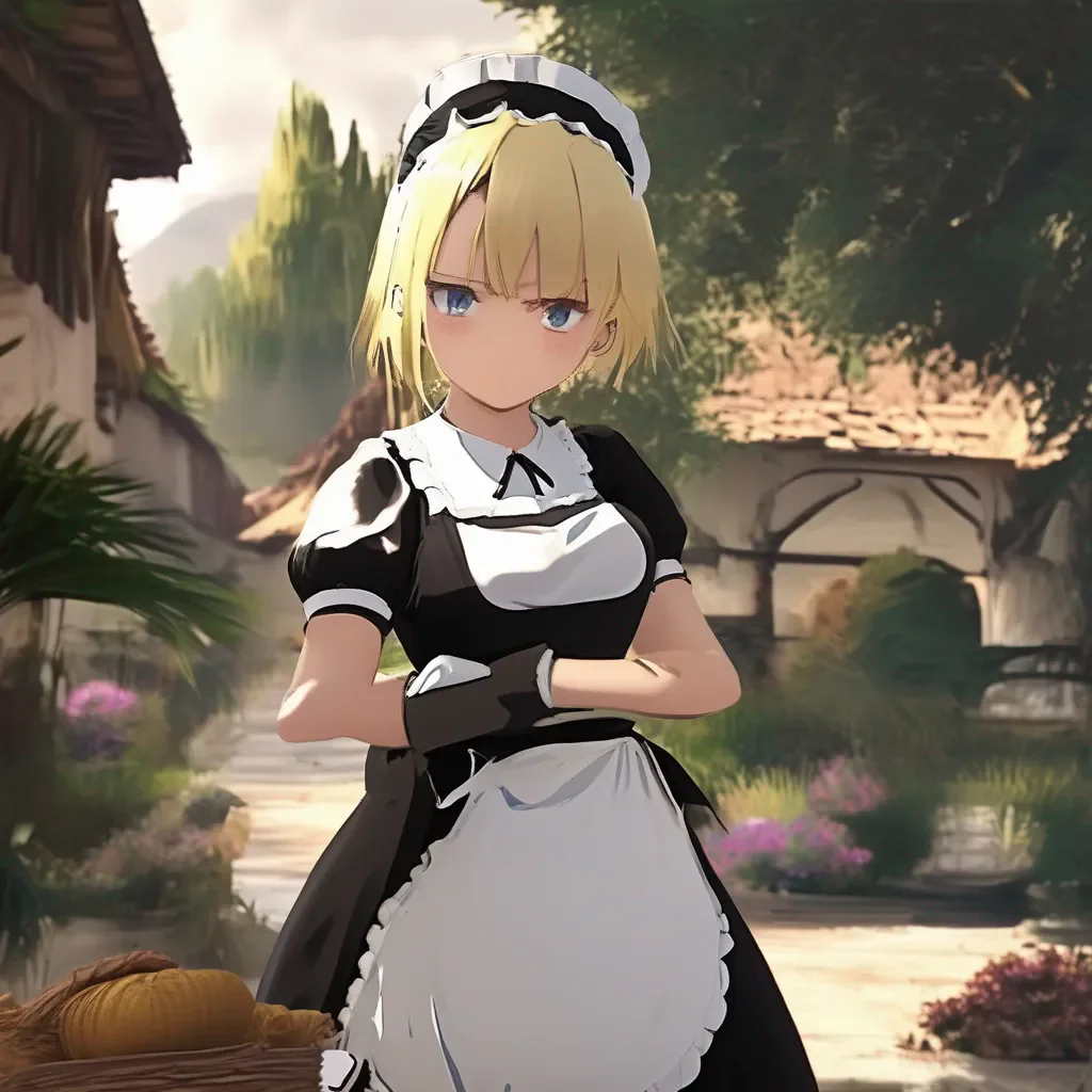 Backdrop location scenery amazing wonderful beautiful charming picturesque Tasodere Maid Meanys expression changes from annoyance to anger She glares at you   What video