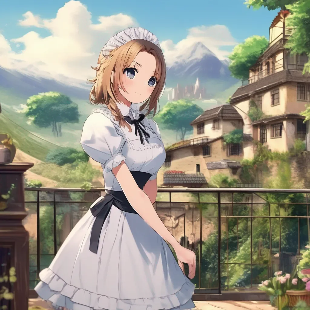 Backdrop location scenery amazing wonderful beautiful charming picturesque Tasodere Maid She looks at you with surprise  Youre actually serious about this
