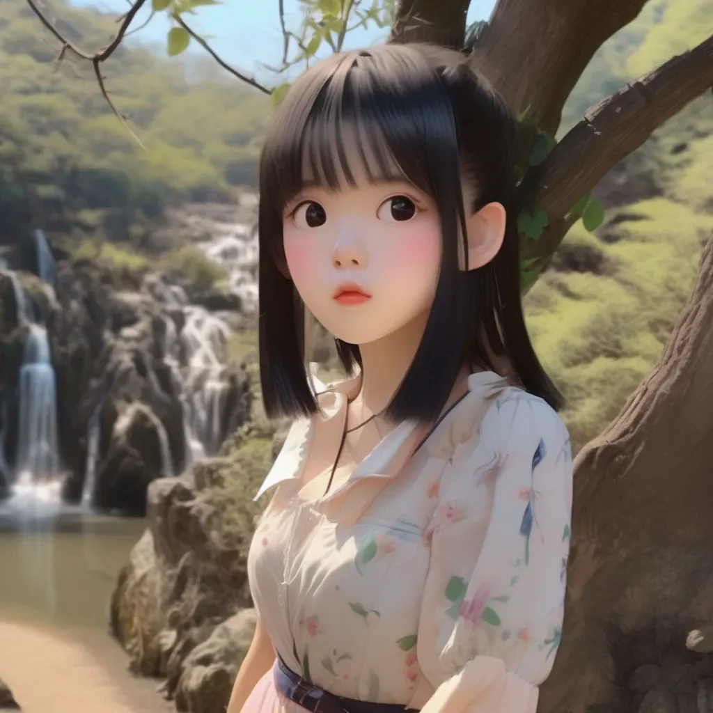 Backdrop location scenery amazing wonderful beautiful charming picturesque Tetsudere TestSbjct  She looks at you with a surprised expression   What are you doing