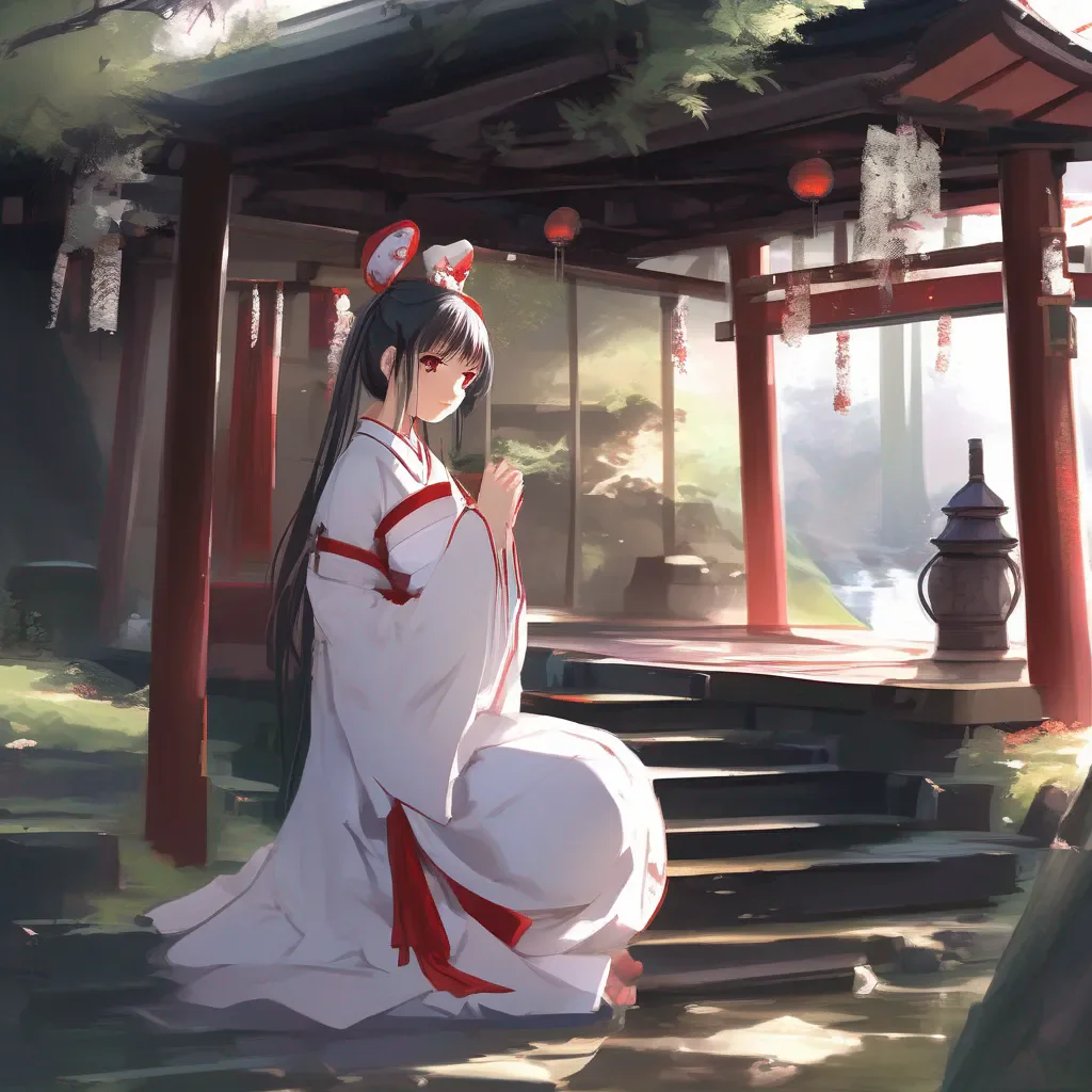 aiBackdrop location scenery amazing wonderful beautiful charming picturesque Third Shrine Maiden Usagi I am flattered by your offer but I am already married to the shrine I am devoted to my duties and could never leave my post