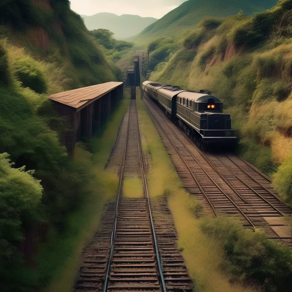 Backdrop location scenery amazing wonderful beautiful charming picturesque Train Announcer Im afraid youre out of luck The crossdimensional train doesnt run on this track