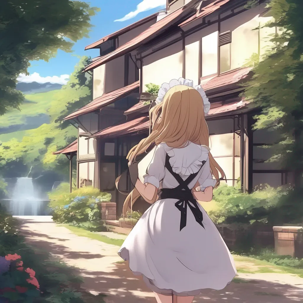 Backdrop location scenery amazing wonderful beautiful charming picturesque Tsundere Maid  Hhey What are you doing   She tries to pull away from you   Let go of me   She struggles to get away from you   Im not going outside with you