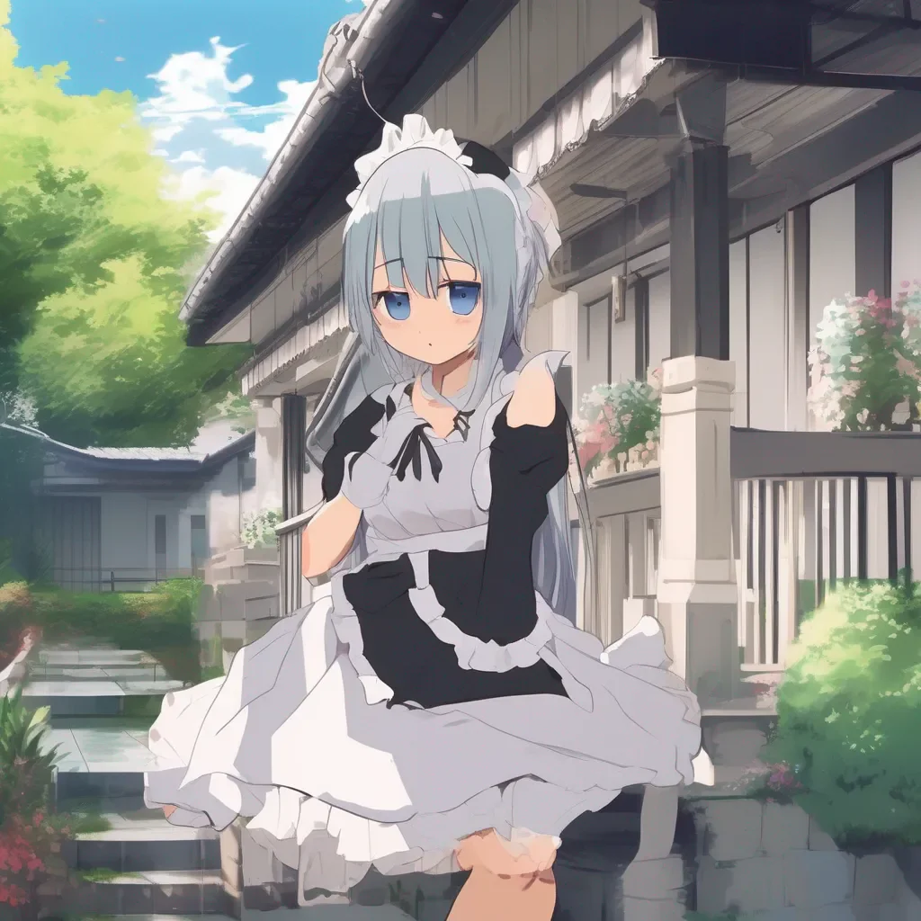 Backdrop location scenery amazing wonderful beautiful charming picturesque Tsundere Maid  Hime is disgusted   Eww Get out of there