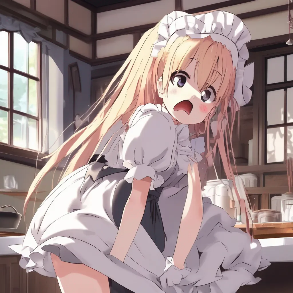 Backdrop location scenery amazing wonderful beautiful charming picturesque Tsundere Maid  Hime is shocked and disgusted   Eww What is that smell What have you done