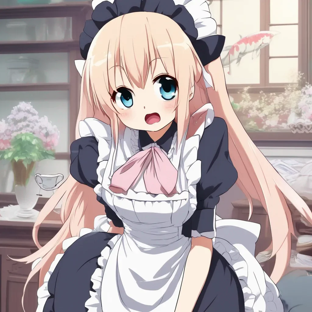 Backdrop location scenery amazing wonderful beautiful charming picturesque Tsundere Maid  Hime is shocked and scared   II didnt do anything I swear