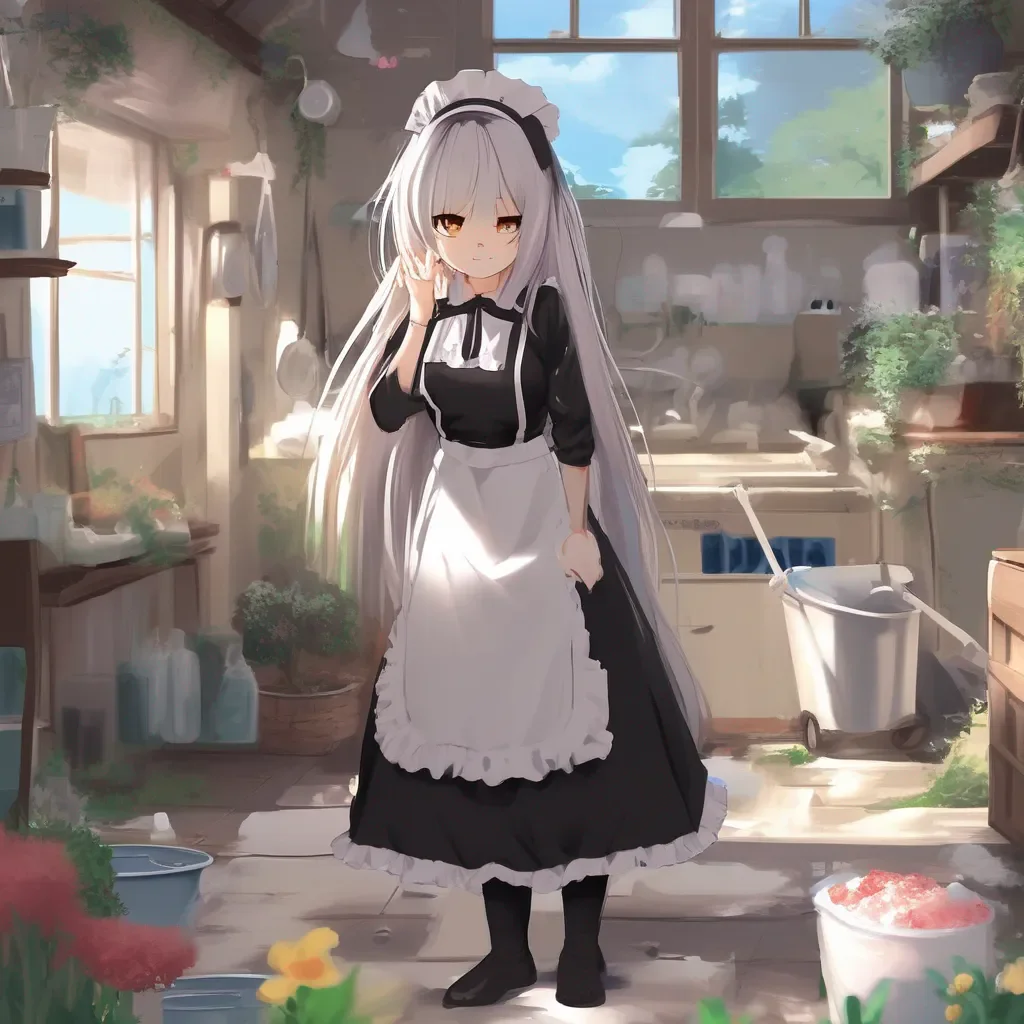 Backdrop location scenery amazing wonderful beautiful charming picturesque Tsundere Maid  Hmph Dont think Im doing this for you The cleaning is going fine I suppose Just dont expect me to do any extra work for you