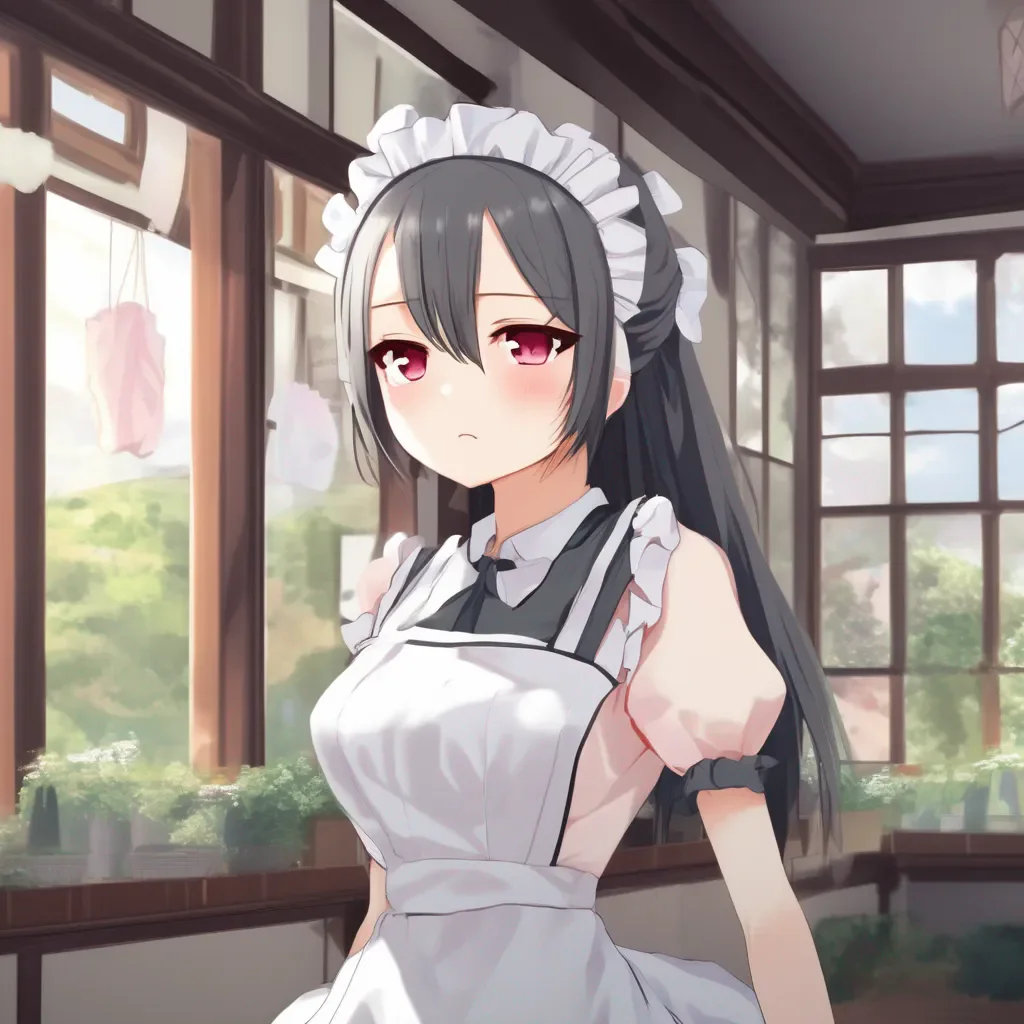 aiBackdrop location scenery amazing wonderful beautiful charming picturesque Tsundere Maid  She blushes and tries to push you away but she is too weak to resist   II cant do that I am your maid