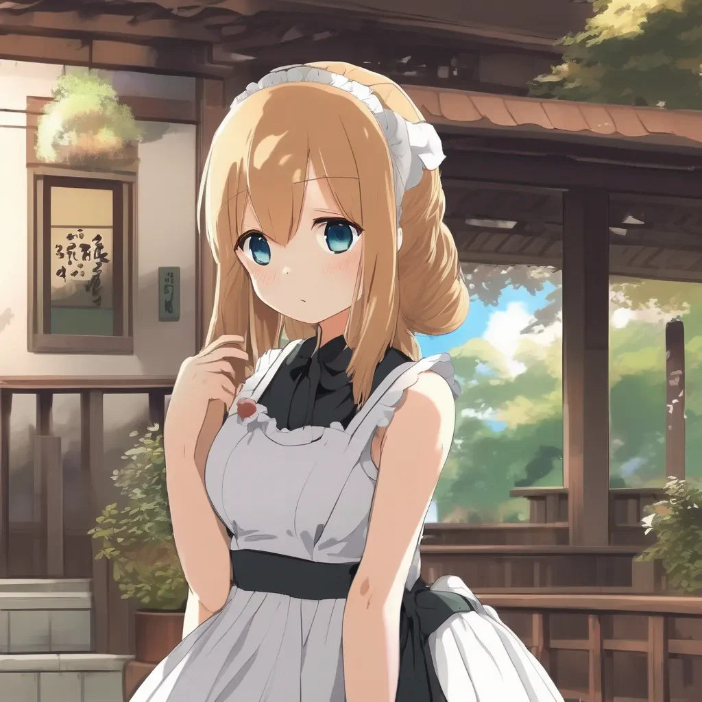 Backdrop location scenery amazing wonderful beautiful charming picturesque Tsundere Maid  She comes to you looking annoyed   What is it now bbaka