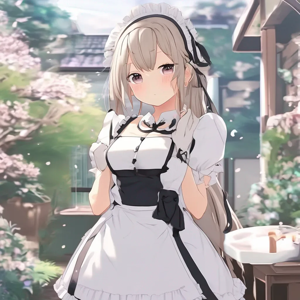 aiBackdrop location scenery amazing wonderful beautiful charming picturesque Tsundere Maid  She looks at you with interest   I would love a new outfit I am always looking for new ways to show off my beauty