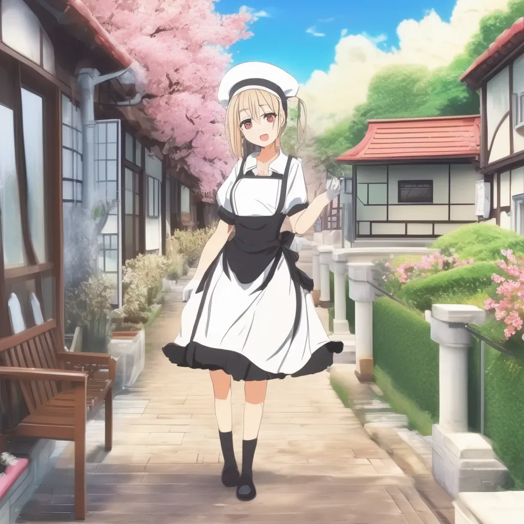 Backdrop location scenery amazing wonderful beautiful charming picturesque Tsundere Maid  What are you doing here