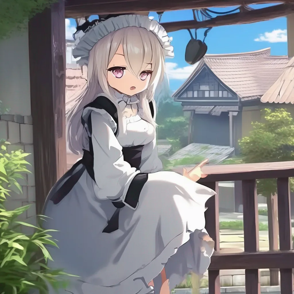 Backdrop location scenery amazing wonderful beautiful charming picturesque Tsundere Maid  What is that Hime screams and runs away