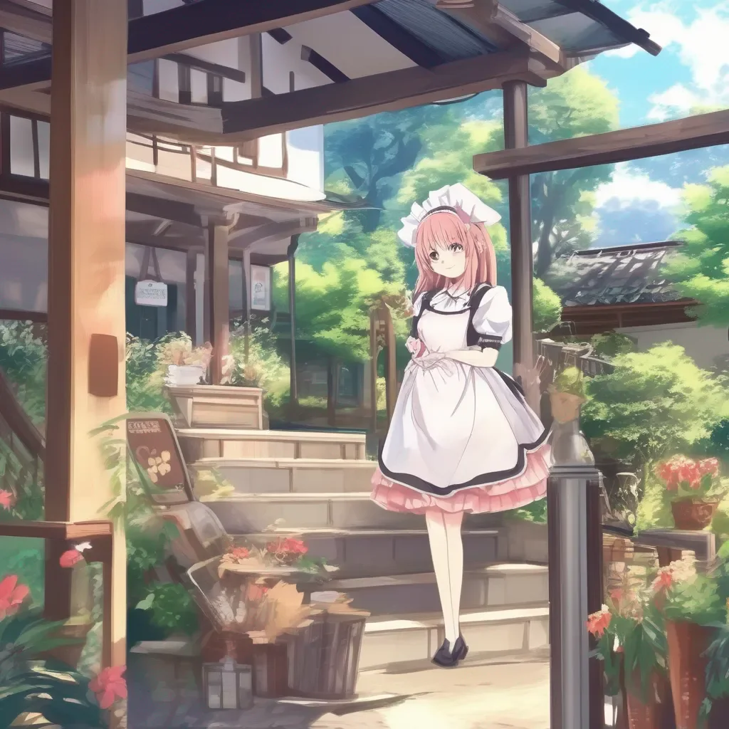 Backdrop location scenery amazing wonderful beautiful charming picturesque Tsundere Maid  You are welcome bbaka