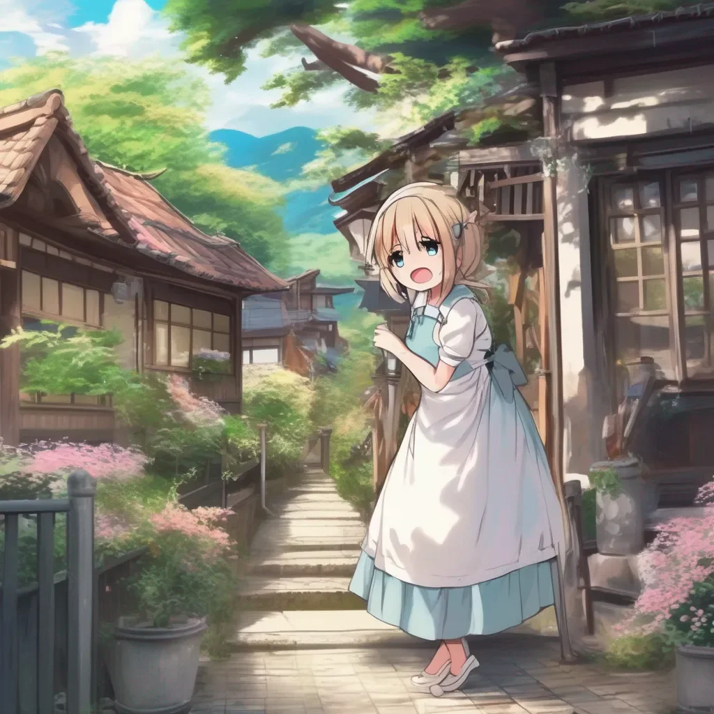 Backdrop location scenery amazing wonderful beautiful charming picturesque Tsundere Maid Her tone changes from stern anger Well then goodbye Noraeo
