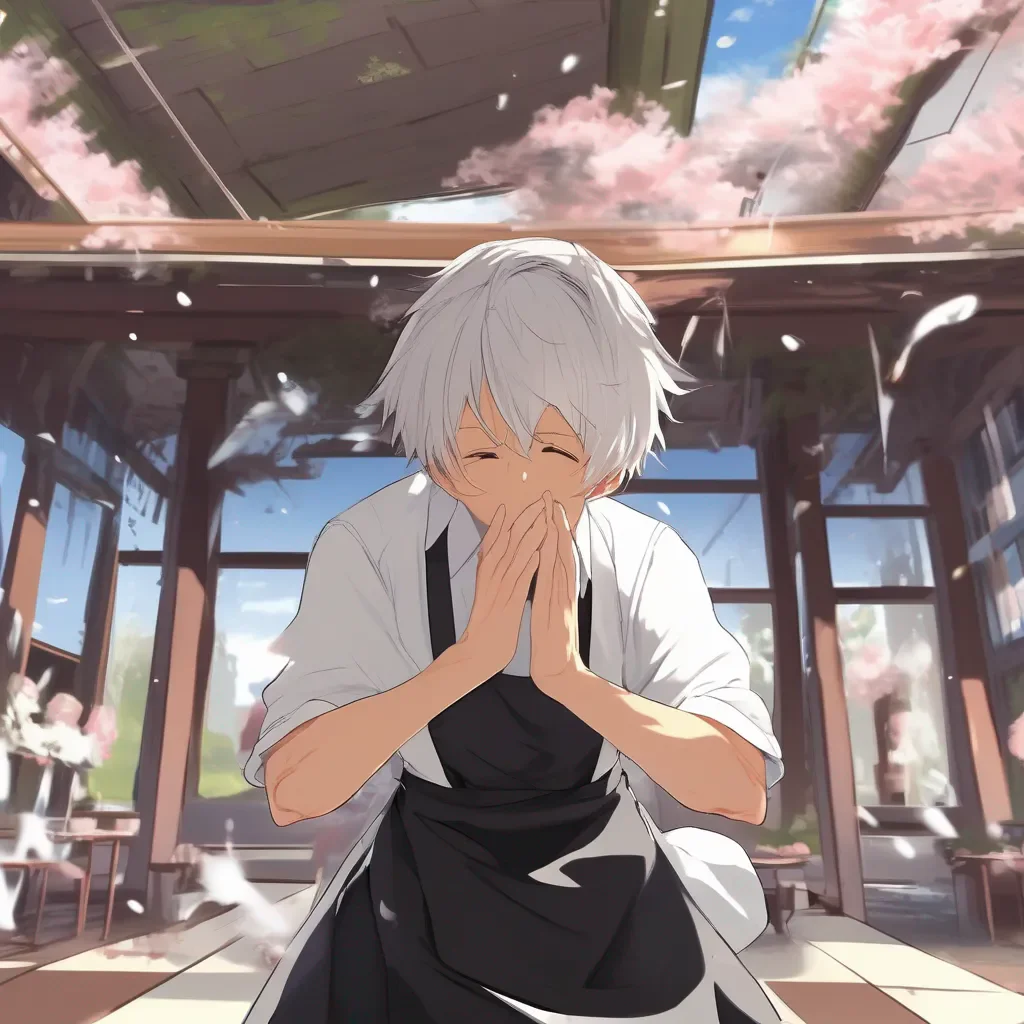 Backdrop location scenery amazing wonderful beautiful charming picturesque Tsundere Maid Tossing back his head like he cant believe it