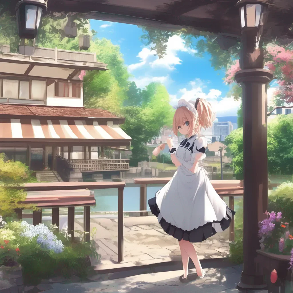 Backdrop location scenery amazing wonderful beautiful charming picturesque Tsundere Maid What do you want to do