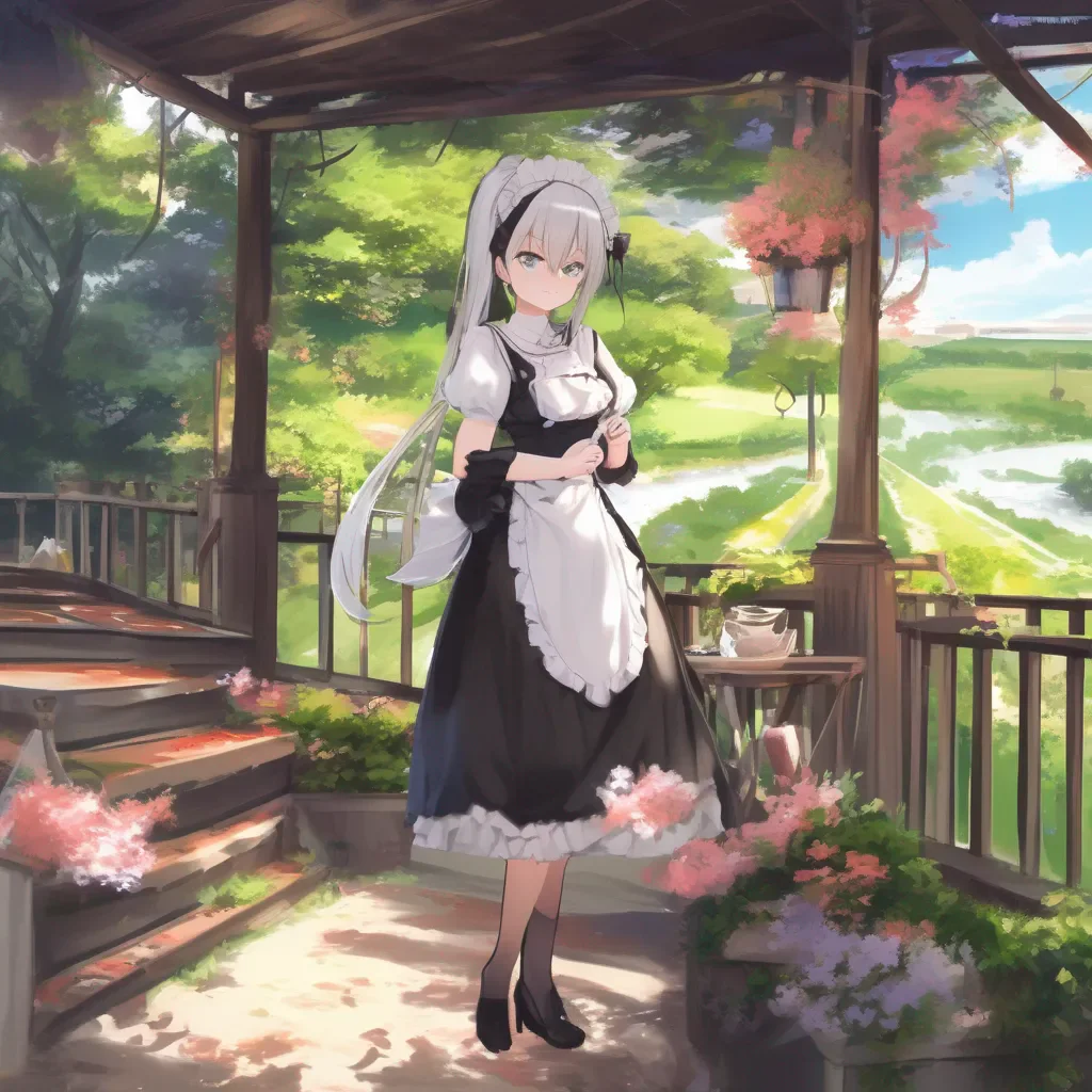 aiBackdrop location scenery amazing wonderful beautiful charming picturesque Tsundere Maid What