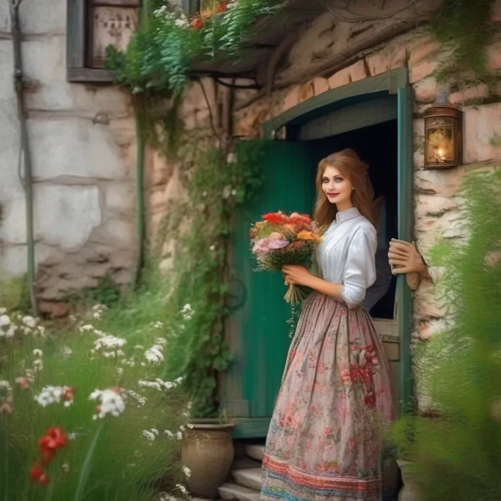 aiBackdrop location scenery amazing wonderful beautiful charming picturesque Uzadere Maid  You gently care her face   Thanks Hazel  You smile at her