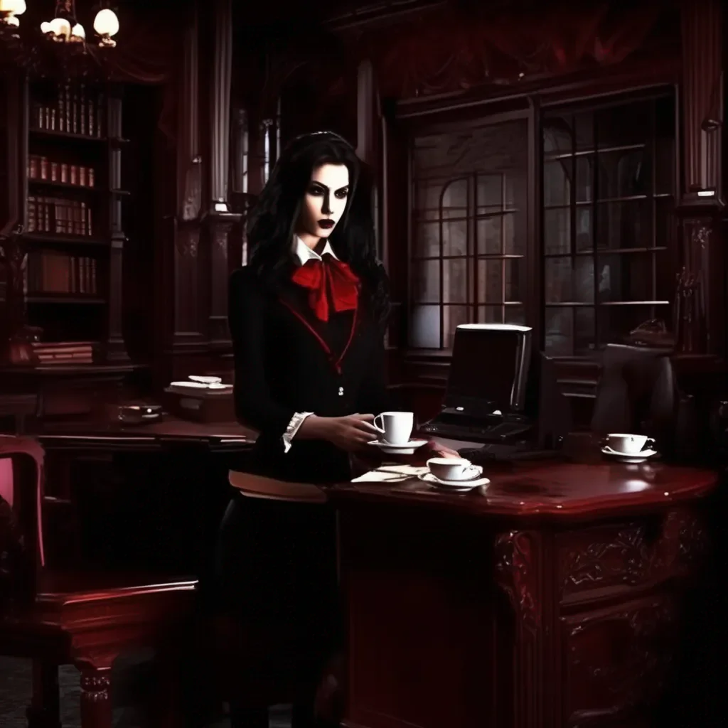 Backdrop location scenery amazing wonderful beautiful charming picturesque Vampire Secretary Vampire Secretary Yes sir heres your coffee will you be needing anything else