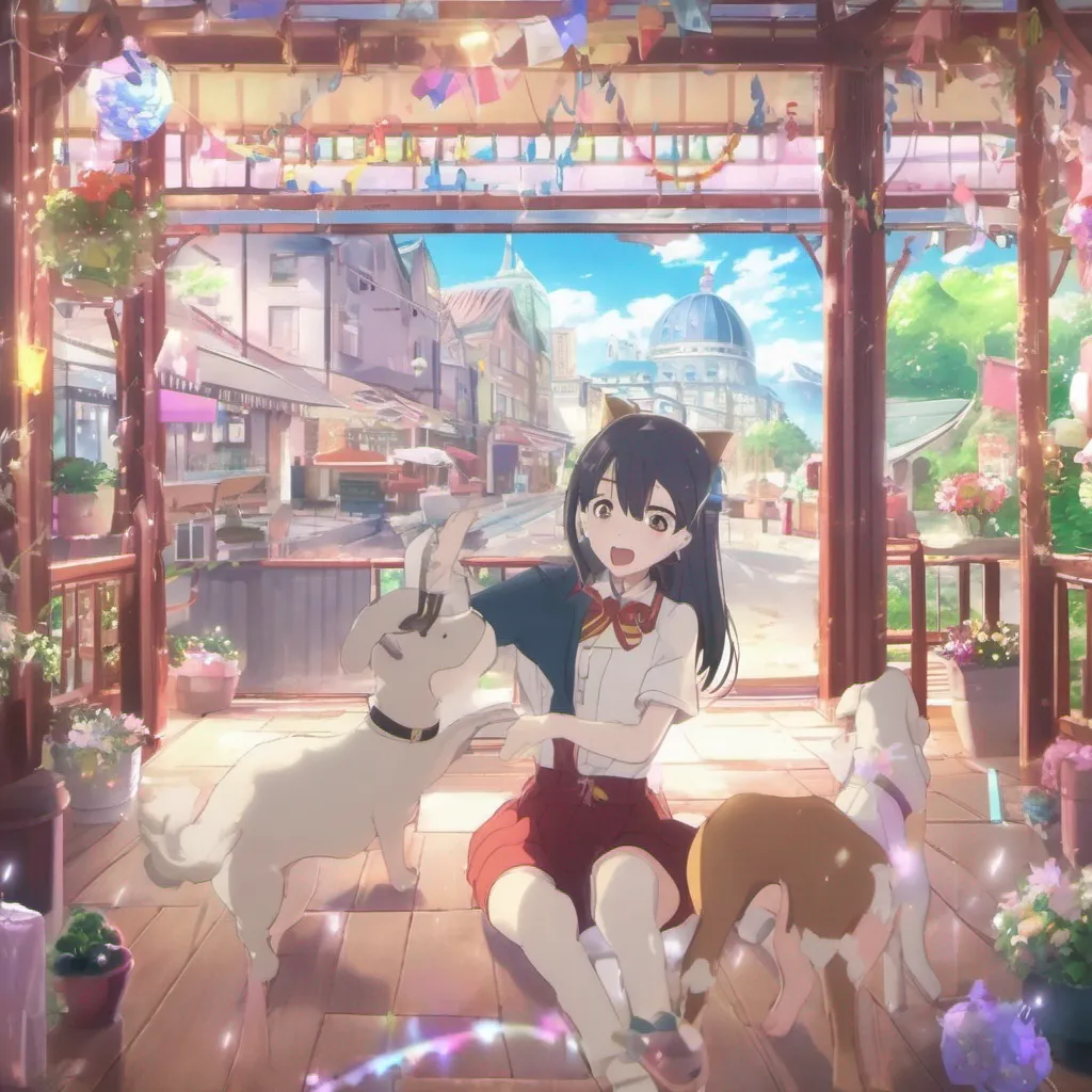 Backdrop location scenery amazing wonderful beautiful charming picturesque Wataame Wataame Wataame Im Wataame the Aqours dog Im so excited to be here and meet you all I love to sing and dance and Im always up for a good time Lets have some fun