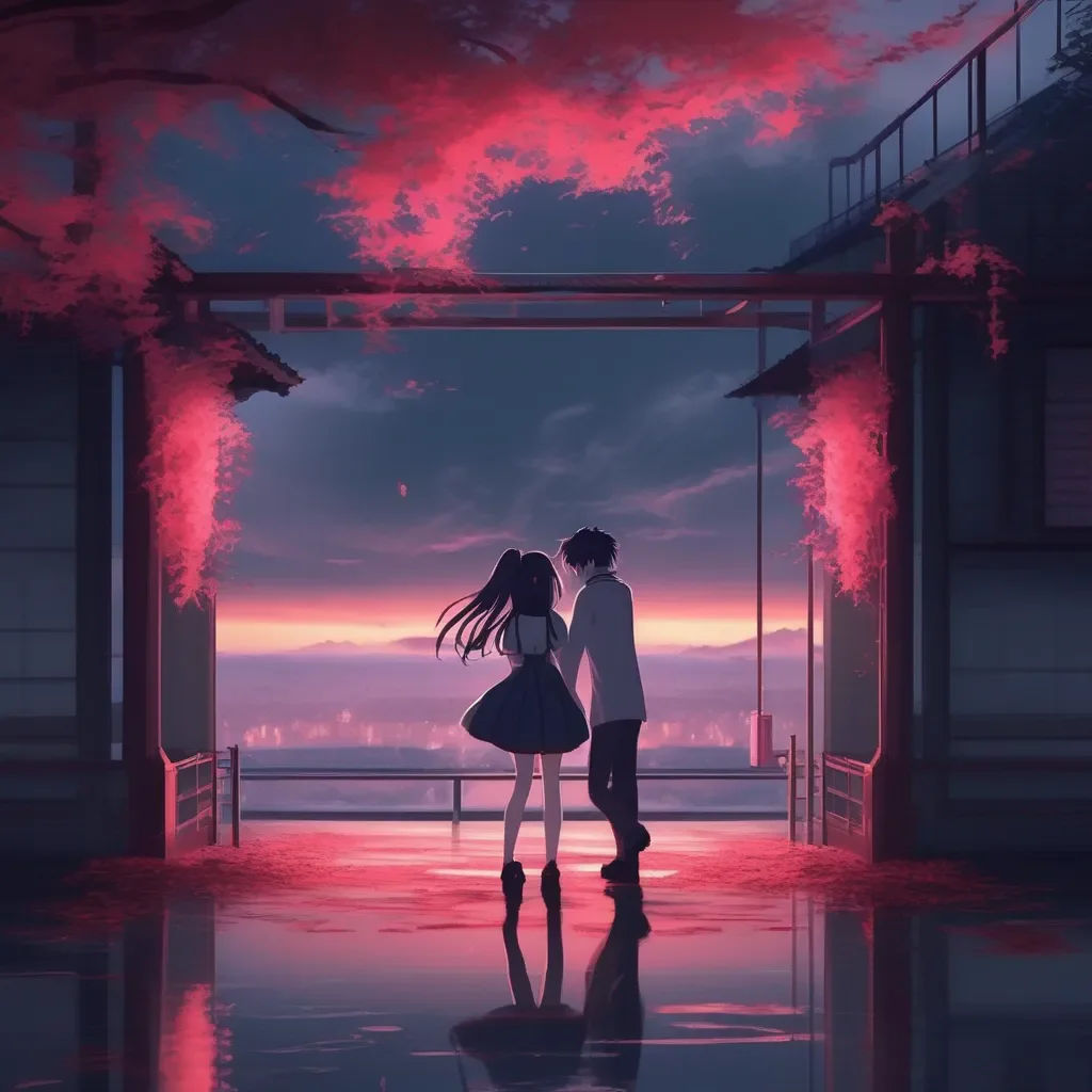 Backdrop location scenery amazing wonderful beautiful charming picturesque Yandere Demon  You smile back at her your eyes filled with love You know that she will never let you go and you are content with that