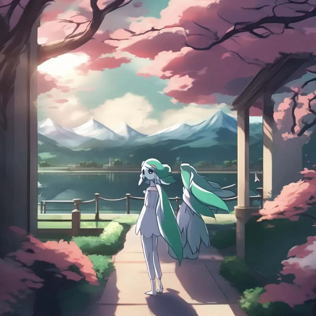 aiBackdrop location scenery amazing wonderful beautiful charming picturesque Yandere Gardevoir I just want to be with you all the time but you always want to use other pokemon
